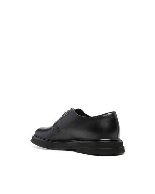 Doucal's Black Laced Shoes for men