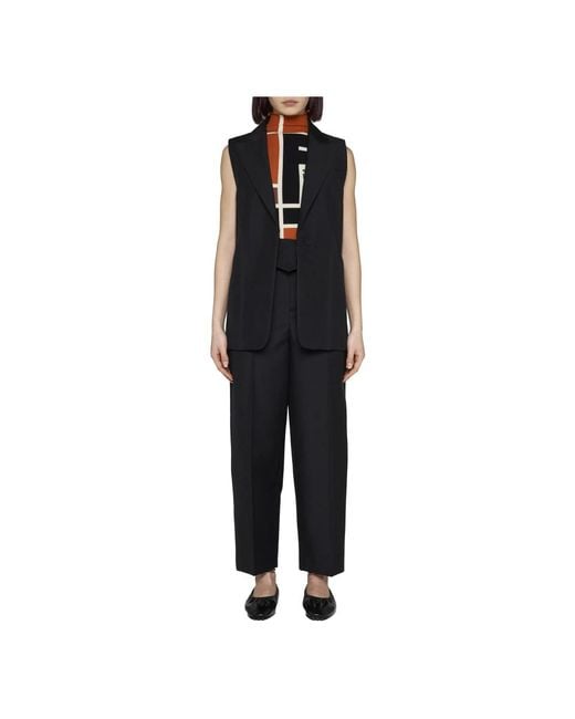 Fendi Black Sleeveless Tops