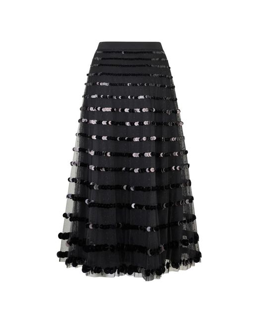 RED Valentino Black Midi Skirts