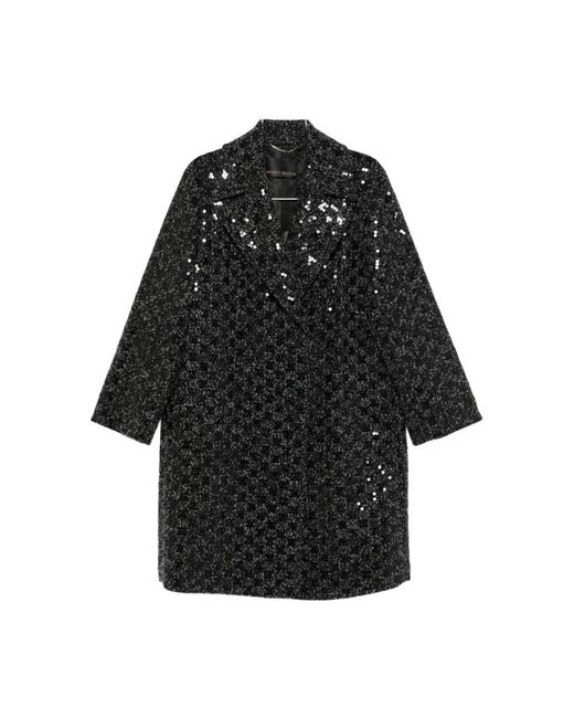 Marina Rinaldi Black Double-Breasted Coats
