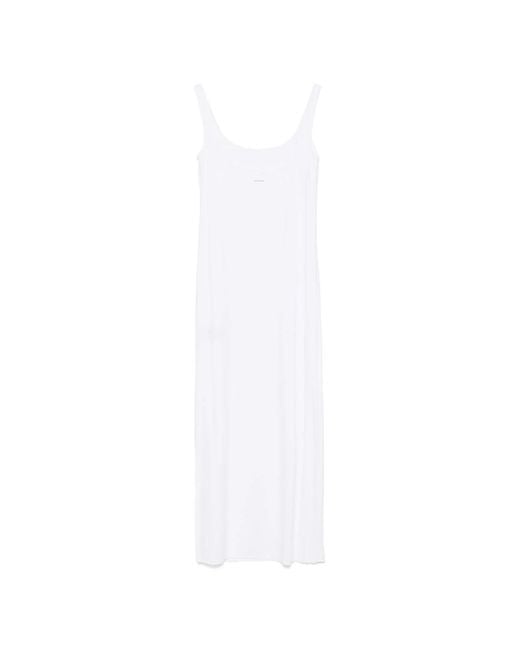 Fisico White Midi Dresses