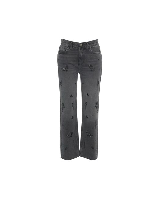Liu Jo Gray Straight Fit Jeans