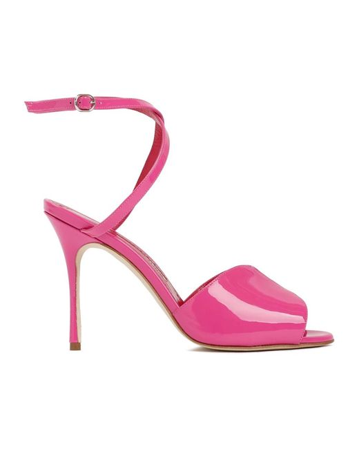 Manolo Blahnik Pink Rosa hourani sandalen olo blahnik