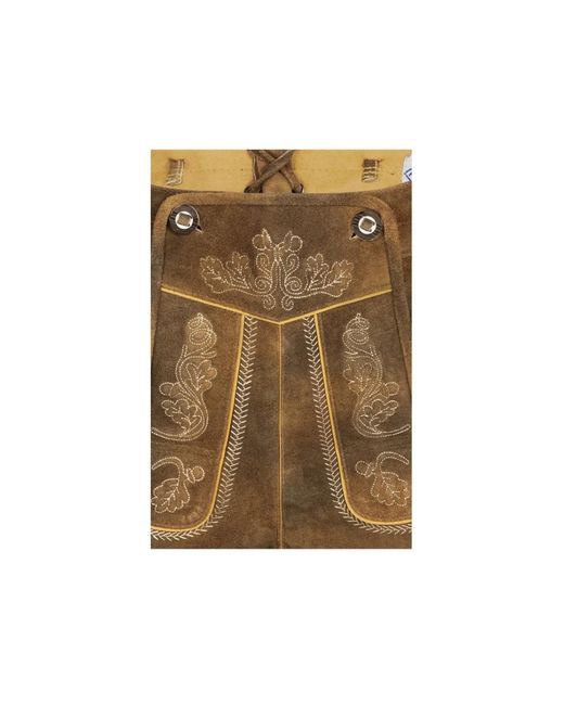 Nübler Leder-Shorts in Brown für Herren