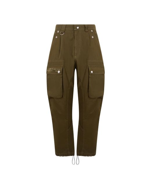 DIESEL Green Cropped Trousers for men