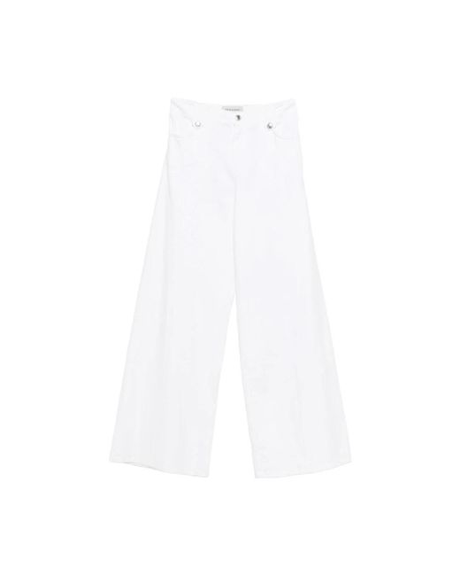 Ermanno Scervino White Wide Trousers