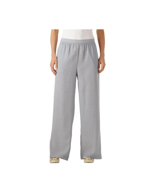 Moss Copenhagen Wide Trousers in het Gray