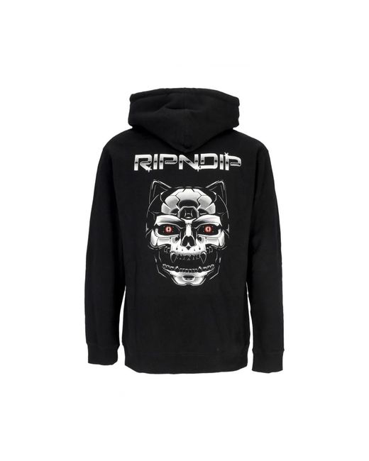 RIPNDIP Hoodies & Sweatvesten ,Zwart ,Katoen Zwarte Hoodie Met Kangoeroezak in het Black voor heren