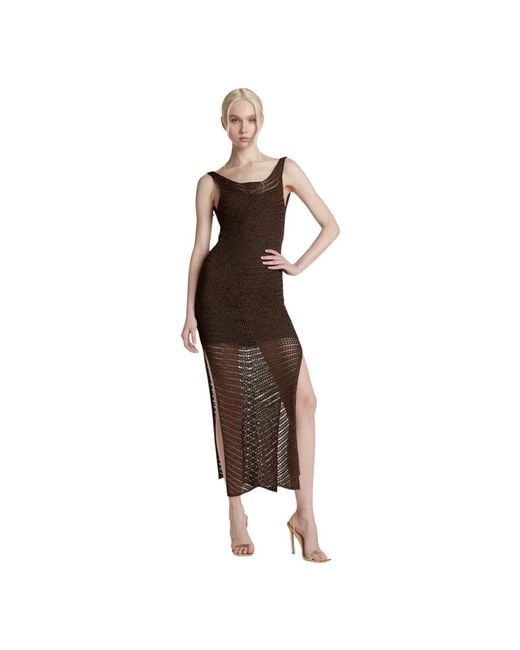 SIMONA CORSELLINI Brown Knitted Dresses