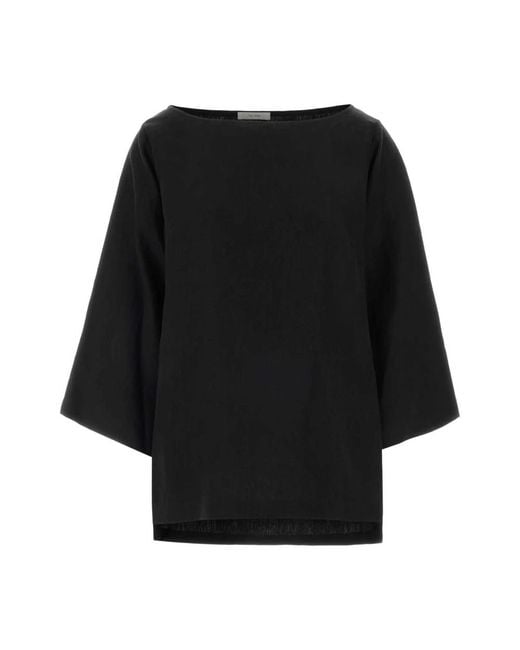 The Row Black Blouses