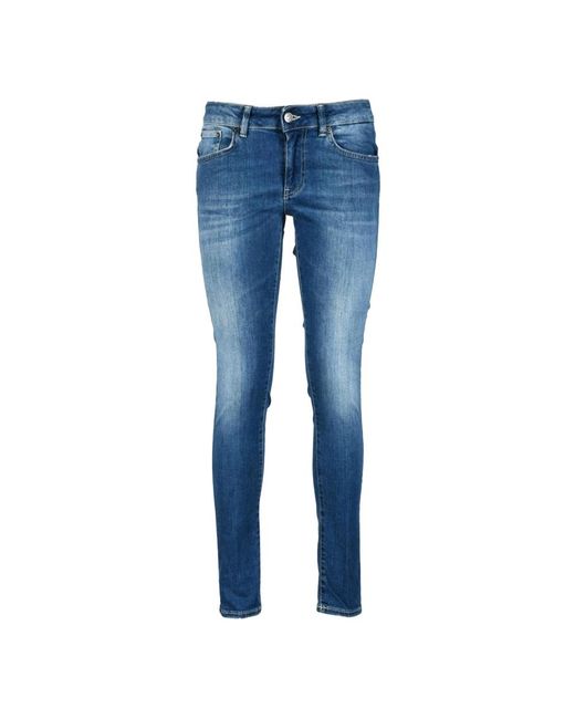 Vaqueros Gaia Con Cierre De Cremallera, Mujer, Talla Dondup de color Blue