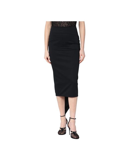 Thelatest Zwarte Midi Rok Gonna in het Black