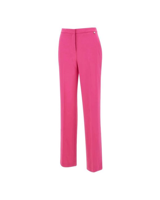 Liu Jo Pink Straight Trousers