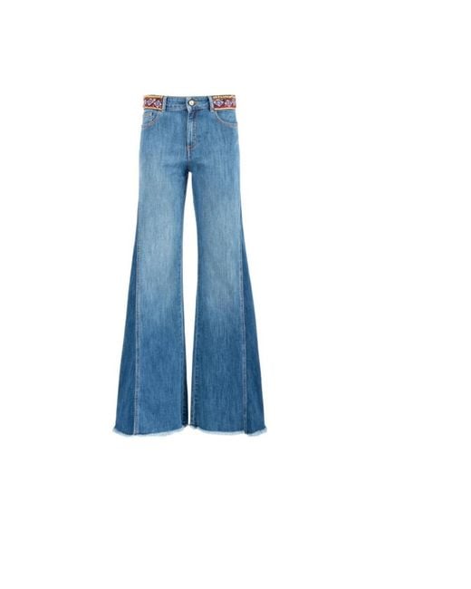 Nenette Blue Wide Jeans