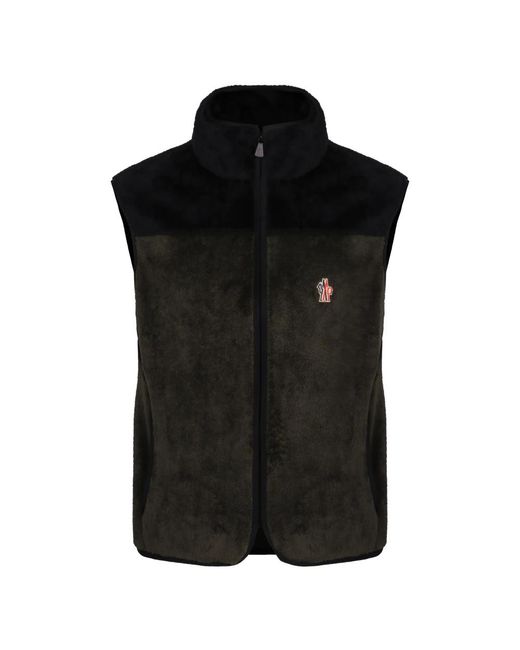 Moncler Black Vests for men