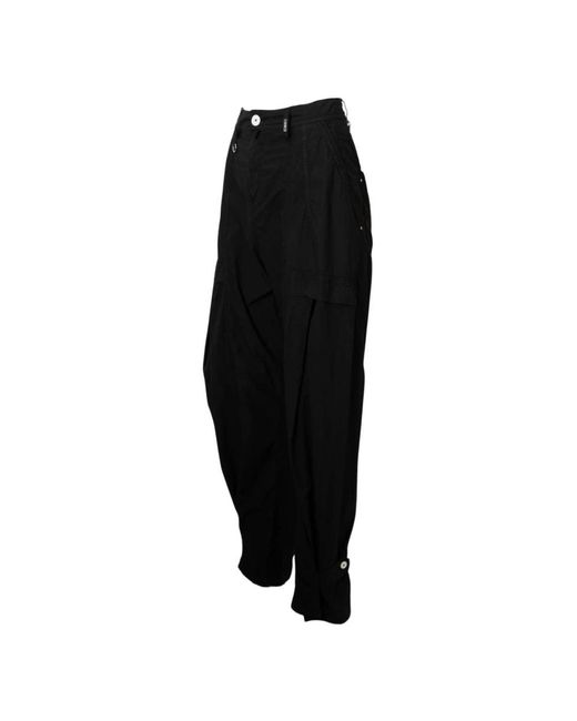 High Black Straight Trousers