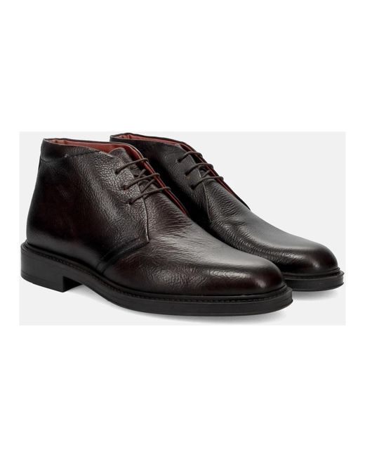 Sangiorgio Black Lace-Up Boots for men