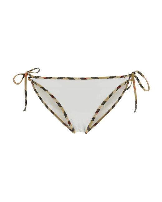 Burberry Badmode ,Wit ,Nylon Stretch Nylon Bikini Bottom in het White