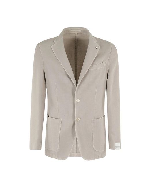 L.b.m. 1911 Gray Brown Cotton Casual Blazer for men