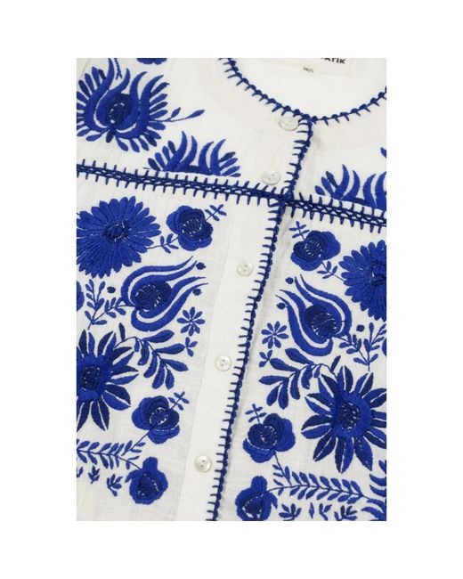 Antik Batik Matias Blouse in het Blue