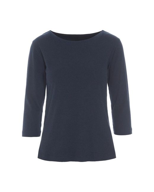 Bitte Kai Rand Blue Dunkelblaue rippbluse 3/4 ärmel