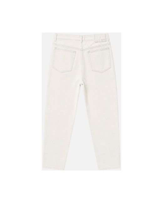 A.P.C. White Cropped Jeans for men