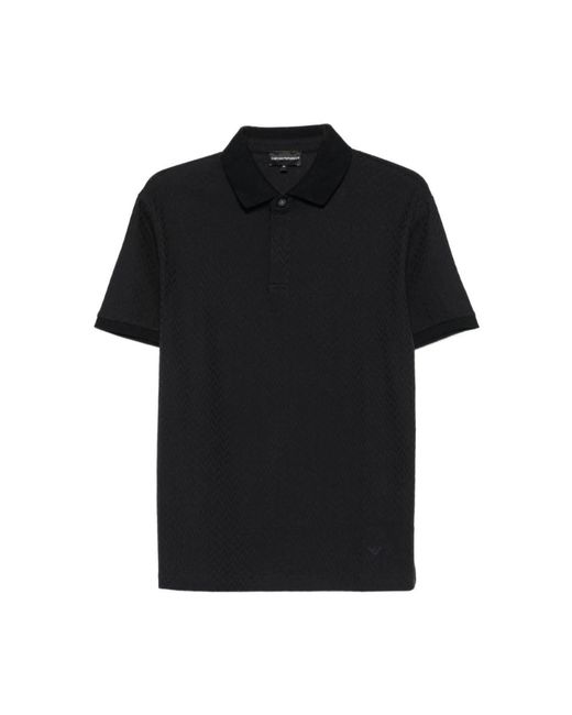 Emporio Armani Black Polo Shirts for men