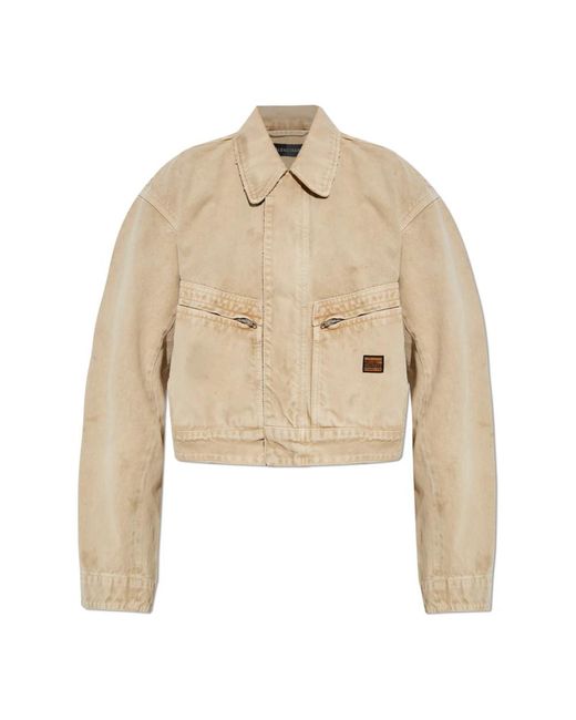 Balenciaga Denim Jackets in het Natural