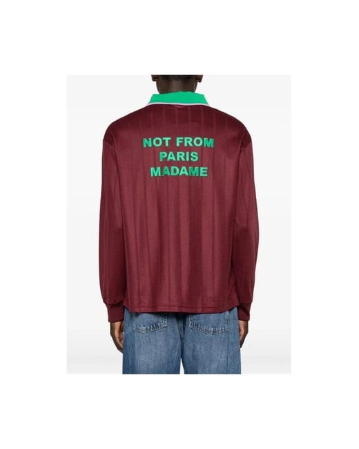 Drole de Monsieur Red Polo Shirts for men