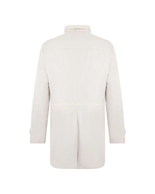 Moorer Jassen ,Wit ,Wol Double-Breasted Trench in het White voor heren