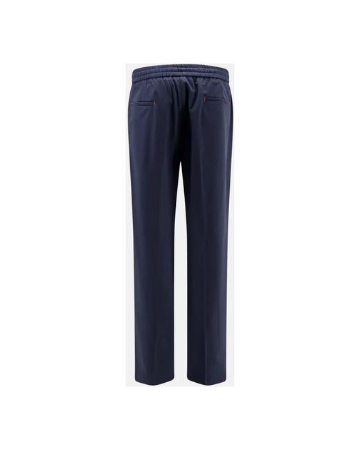 Amaranto Blue Slim-Fit Trousers for men