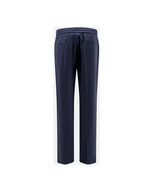 Amaranto Blue Slim-Fit Trousers for men