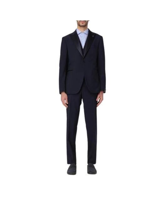 Tagliatore Single Breasted Suits in het Blue voor heren