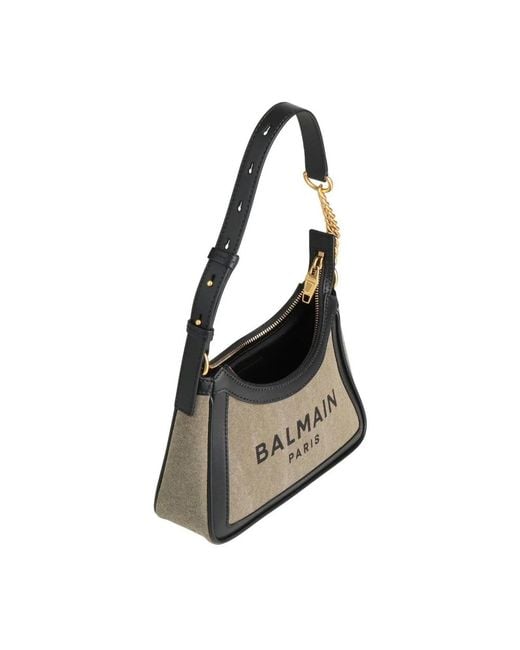 Balmain Gray Shoulder Bags