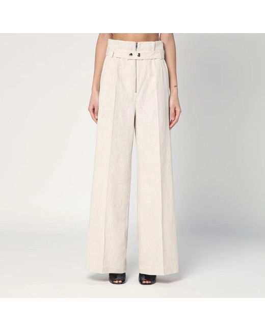 Wide Trousers Erika Cavallini Semi Couture de color Gray