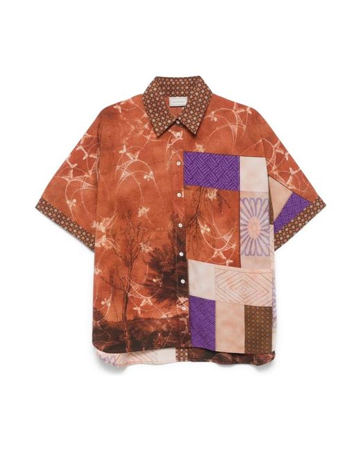 Pierre Louis Mascia Multicolor Short Sleeve Shirts for men