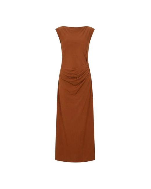 Hope Brown Midi Dresses