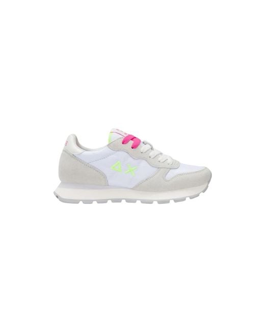 Sun 68 White Sneakers