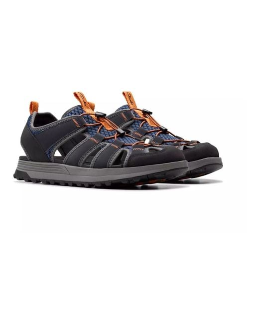 Clarks Schoenen ,Blauw ,Blauwe Wave Herensandaal in het Blue voor heren
