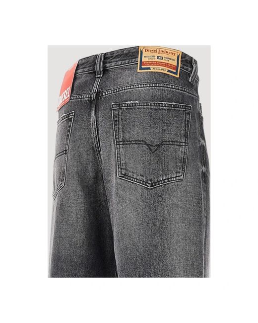 DIESEL Gray Straight Jeans for men