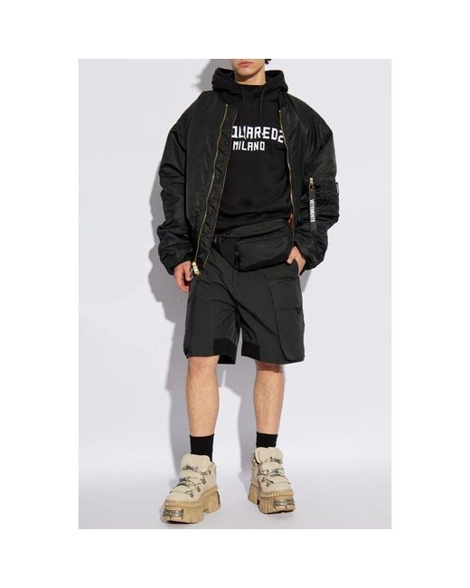DSquared² Black Casual Shorts for men