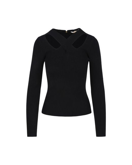 Criss cross cutout sweater di Michael Kors in Black