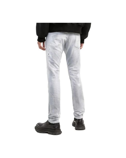 DSquared² Gray Straight Jeans for men