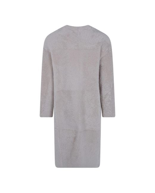 Single-Breasted Coats Blancha de color Gray