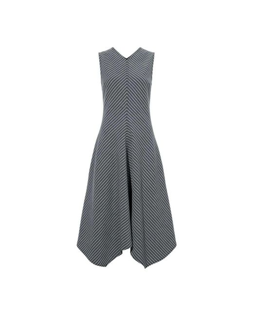 Proenza Schouler Gray Karo v-ausschnitt a-linie kleid