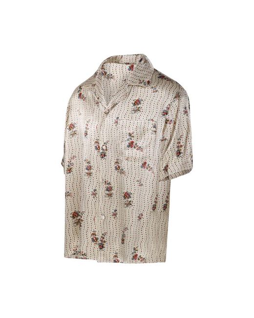 Valentino Natural Short Sleeve Shirts for men