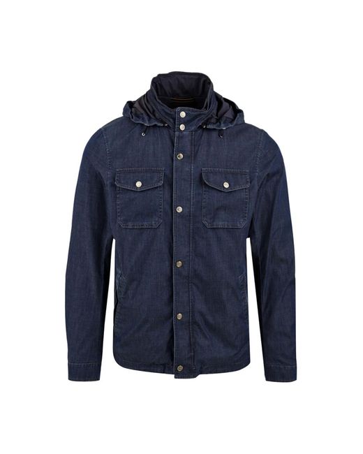 Moorer Jassen ,Blauw ,Denim Denim Jas in het Blue voor heren