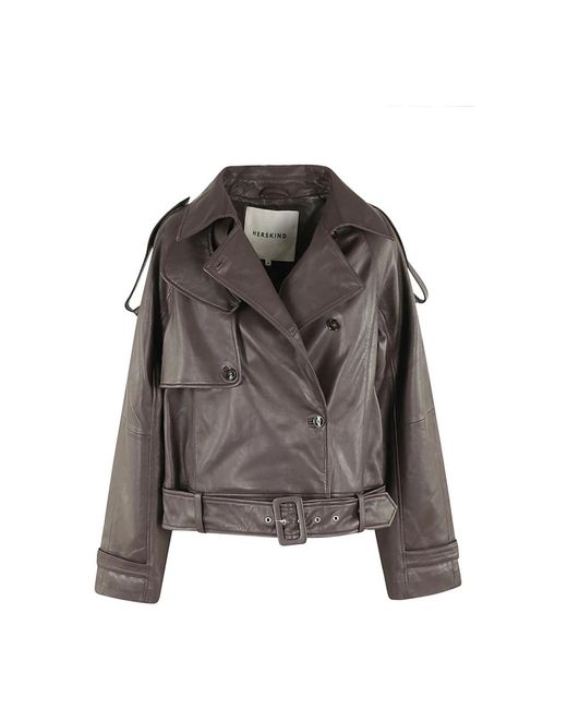 Jackets > leather jackets Birgitte Herskind en coloris Gray