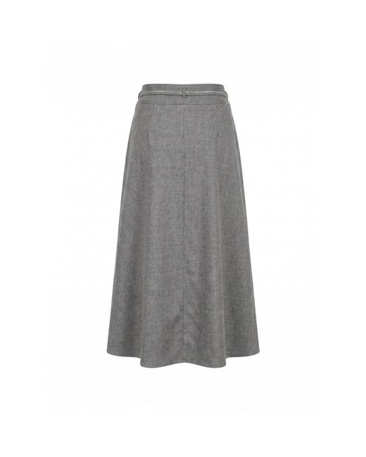 Peserico Gray Midi Skirts