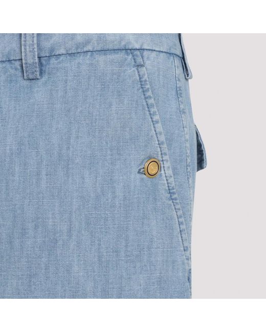 Valentino Blue Wide Jeans for men